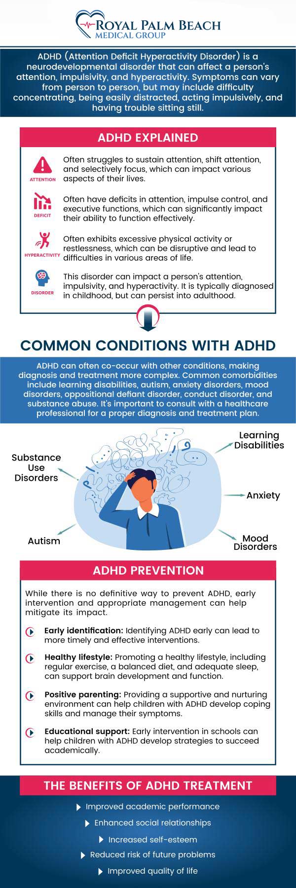 ADHD treatment provides personalized strategies and care to help individuals improve focus, manage symptoms, and enhance their overall quality of life. To achieve your personal and professional goals, receive professional support and tailored solutions from our team at Fort Lauderdale and Royal Palm Beach, FL. For more information, contact us or get an online appointment. We are conveniently located at Fort Lauderdale and Royal Palm Beach, FL.